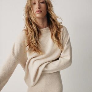 H&M Cream Women's Crew Neck Sweater